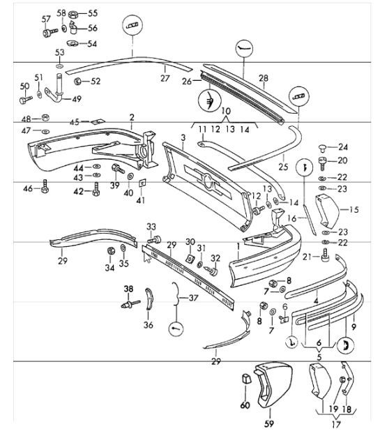 Diagram 802-05 Porsche Cayenne S V8 4.8L benzina 400 CV Carrozzeria