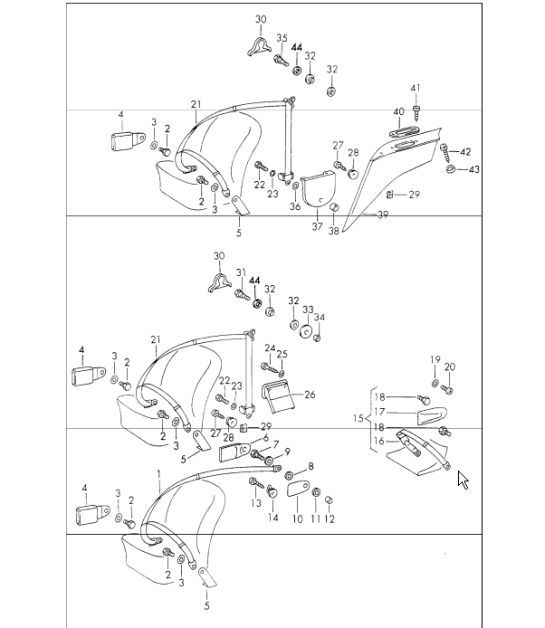 Diagram 812-00 Porsche 991 (911) MK2 2016-2018 Karosserie