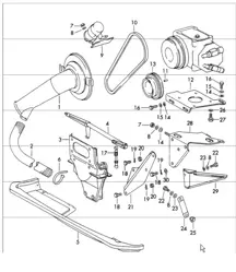Air conditioner mount for compressor not for (USA) 911 1970-73