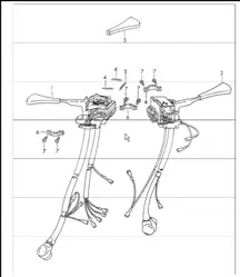 Steering column switch 911 1970-73