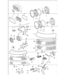 lights fog headlamp 911 1970-73