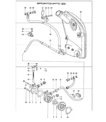 Oil supply for converter oil tank for SPM 911 1974-77