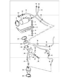 Impianto alimentazione posteriore K-JETRONIC 911 FINO AL 1974 Impianto alimentazione posteriore K-JETRONIC 911 FINO AL 1974