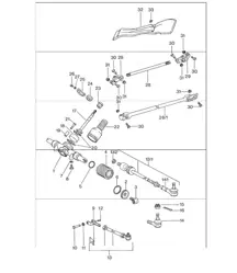 Steering gear, Steering linkage, Tie rod 911 1974-77