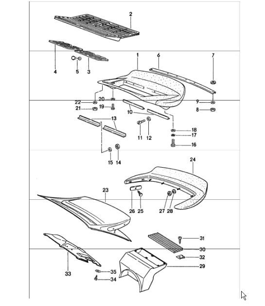 Diagram 803-10 Porsche Cayman 987C/981C (2005-2016) Body