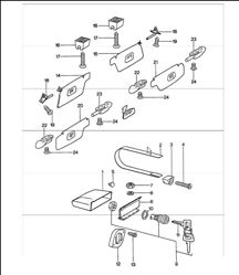 glove compartment, sun visor 911 1974-77 glove compartment, sun visor 911 1974-77
