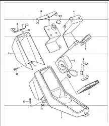 Centre console 911 1974-77