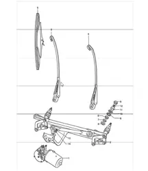 Windscreen wiper system 911 1974-77