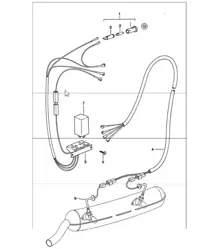 Exhaust gas, temperature monitoring 911 1974-77 (J) JAPAN