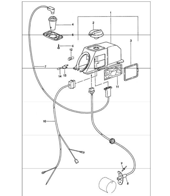 Diagram 908-00 Porsche 996 C4 3.4L 1997-08/01 Electrical equipment