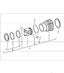 cilinder met zuiger 911 1978-83