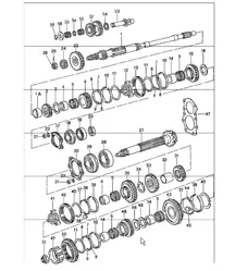 engranajes y ejes 5. transmisión de velocidad - G 915 - 911 1978-83