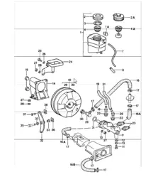 brake fluid reservoir, brake master cylinder 911 1978-83