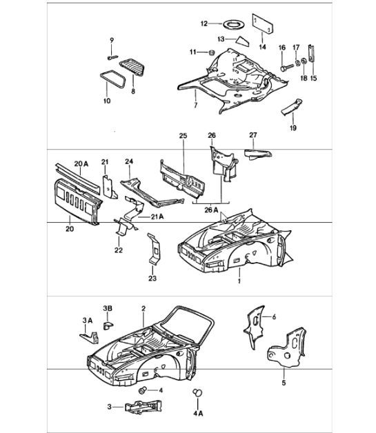 Diagram 801-05 Porsche Cayman 2.7L 987C 2006-08 Carrozzeria