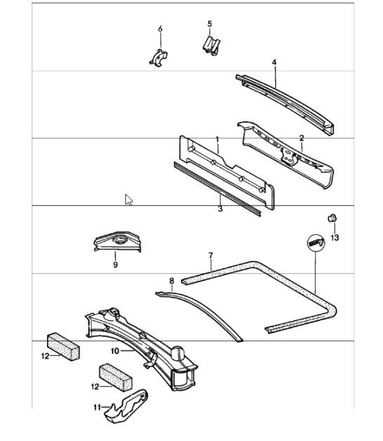 Diagram 801-15 Porsche Cayman GTS 718 4.0L PDK (400 PS) Karosserie