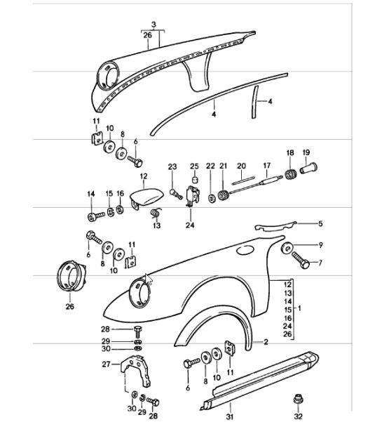 Diagram 801-30 Porsche Cayenne Turbo E-Hybrid Coupé con pacchetto GT V8 4.0 739 CV 