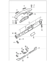 dashboard with installation parts 911 1978-83