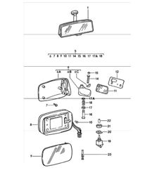 rétroviseur, rétroviseur extérieur 911 1978-83