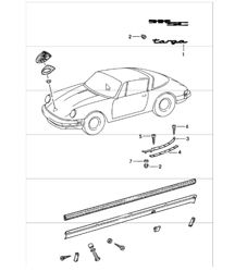 decorative fittings 911 TARGA 1978-83 decorative fittings 911 TARGA 1978-83