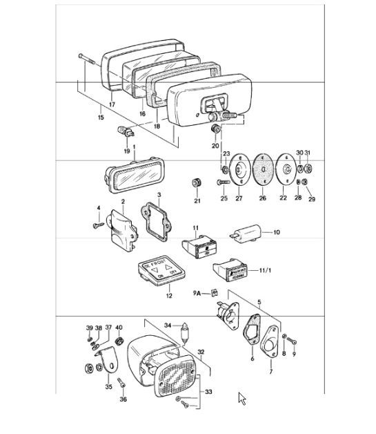 Diagram 905-05 Porsche Cayenne S V6 3.0L Ibrida 380 CV Materiale elettrico