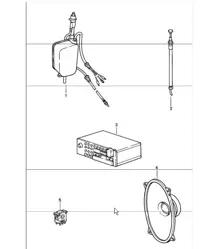 Parti di installazione radio 911 1984-86