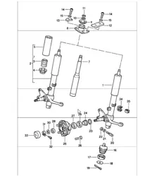 jambe d'amortisseur 911 1984-86