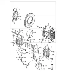 Brake front axle 911 TURBO / CARRERA M491 1984-86