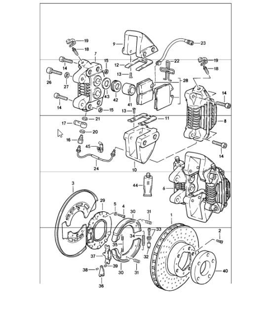 Diagram 603-05 Porsche Cayenne 3.2L V6 2003>> Wheels, Brakes
