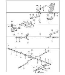 pedals accelerator control 911 1984-86