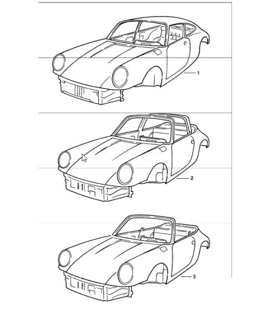 Diagram 801-00 Porsche Cayenne 9PA (955) 2003-2006 Body