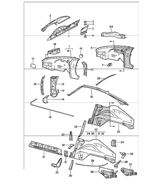 Diagram 801-20 Porsche Cayman S 3.4L 987C 2005-08 Carrozzeria