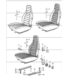 Vordersitz komplette Autos 911 BIS 1984