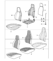 asiento delantero piezas sueltas coches 911 HASTA 1984