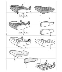 sports seat cushion single parts 911 UPTO 1984
