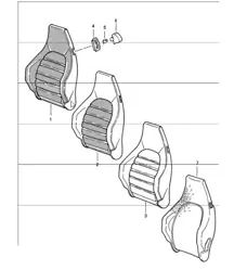 sports seat backrest cover 911 1985 ONWARDS