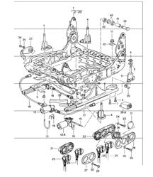 sports seat, seat frame 911 1984-86