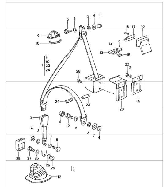 Diagram 812-00 Porsche Panamera S V8 4.8L  车身
