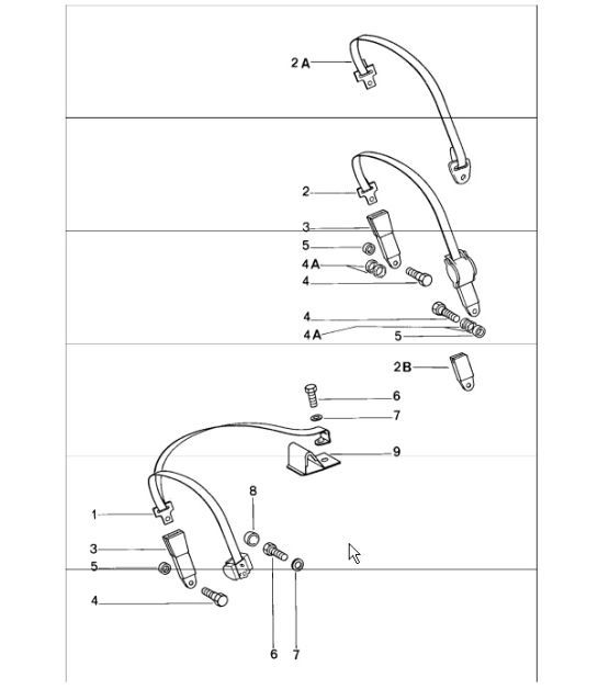 Diagram 812-05 Porsche 996 C4 3.4L 1997-08/01 Carrozzeria
