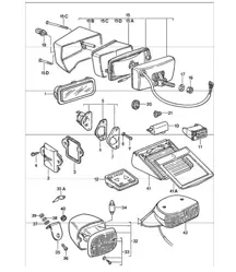 éclairage intérieur, phares antibrouillard 911 1984-86
