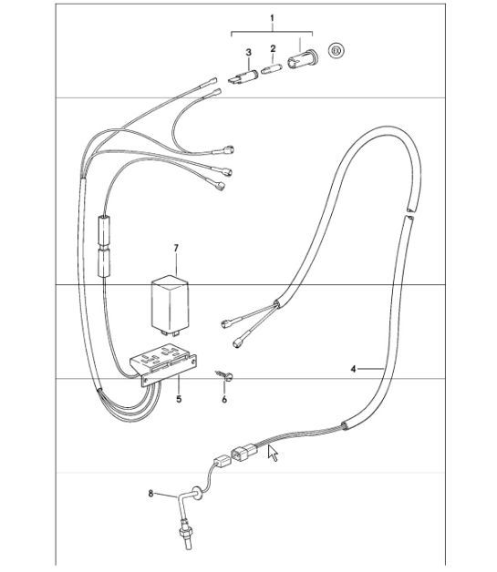 Diagram 909-00 Porsche 911 & 912 (1965-1989) Electrical equipment