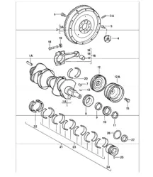 crankshaft 911 1987-89