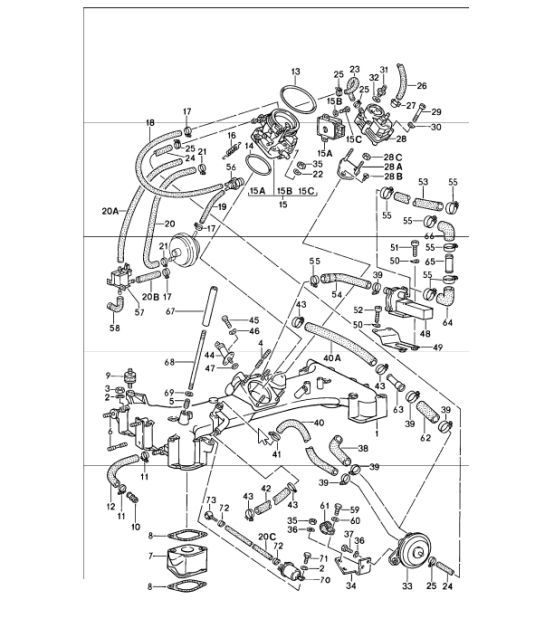 Diagram 107-20 Porsche 卡宴 3.6L 2007>> 引擎