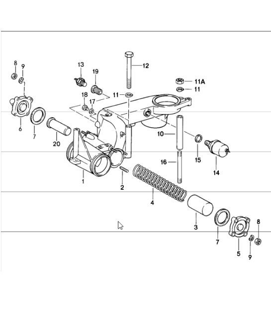 Diagram 107-30 Porsche 卡宴 9PA1 (957) 2007-2010 引擎