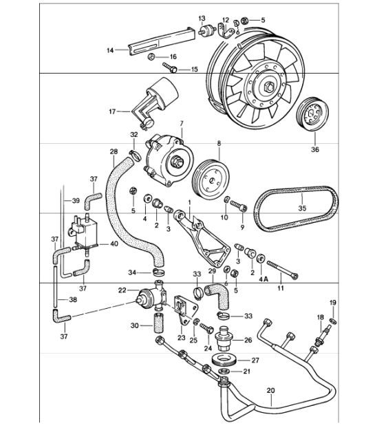 Diagram 108-00 Porsche 928S2 4.7L 1984-86 