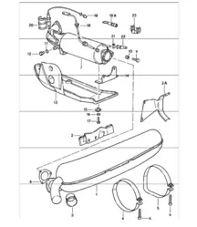 impianto di scarico 911 CARRERA 930.20/25/26 1987-89