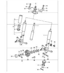 jambe d'amortisseur 911 1987-89