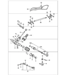 steering parts lower 911 1987-89