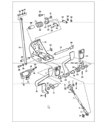 pédales pour LEFT HAND HAND DRIVE CARS 911 CARRERA 1978-89 / TURBO 1989-