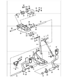 pédales pour CONDUITE A DROITE 911 CARRERA 19787-89 / TURBO 1989-