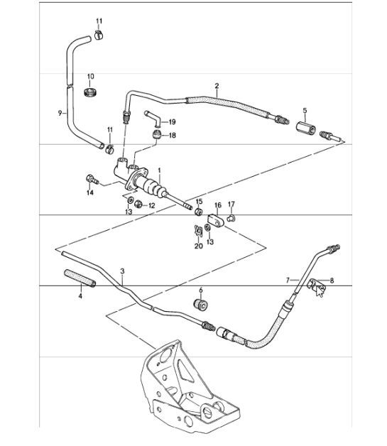 Diagram 702-08 Porsche 997（911）MK2 2009-2012 手柄系统、踏板组 